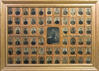 Item #250053 [Framed collection of 62 cased ambrotype portraits of students with a larger...