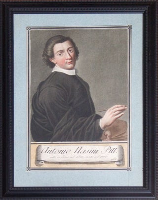 Item #25040 Antonio Nasini Pitt: self portrait, engraved by Lasinio after the original painting...
