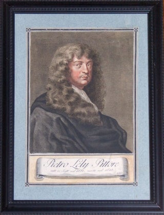 Item #25041 Pietro Lely Pittore: self portrait, engraved by Lasinio after the original painting...