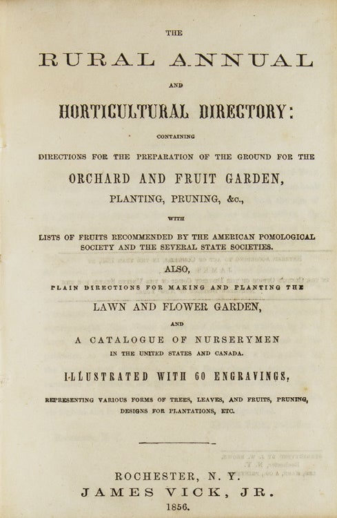 The Rural Annual and Horticultural Directory