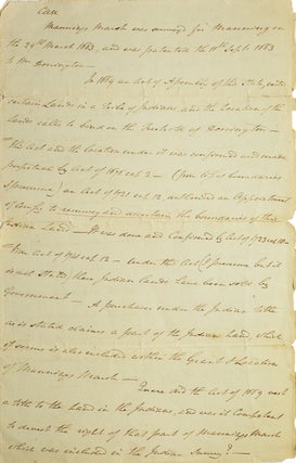 Item #250806 Case of 1799 re: Mannings Marsh and 17th c./18th c. acts re: tribal Indian lands