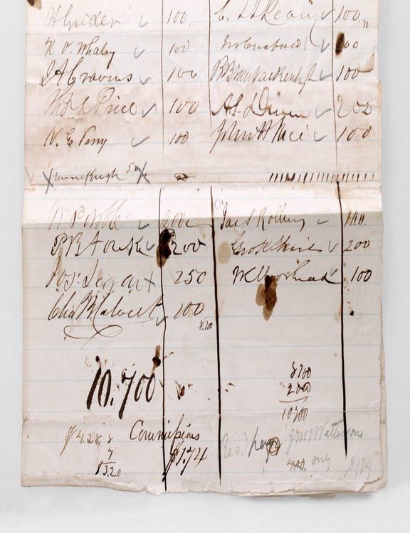 Autograph Manuscript Subscription for copies of a speech made by Rep. George H. Pendleton Before the House on January 19, 1862, Signed by 56 Members of the US House of Representatives
