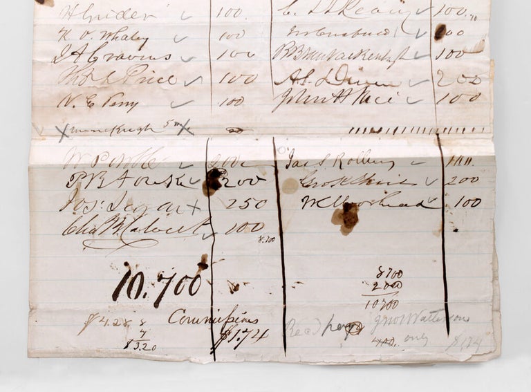 Autograph Manuscript Subscription for copies of a speech made by Rep. George H. Pendleton Before the House on January 19, 1862, Signed by 56 Members of the US House of Representatives