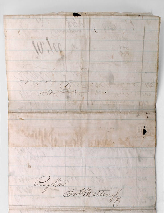 Autograph Manuscript Subscription for copies of a speech made by Rep. George H. Pendleton Before the House on January 19, 1862, Signed by 56 Members of the US House of Representatives