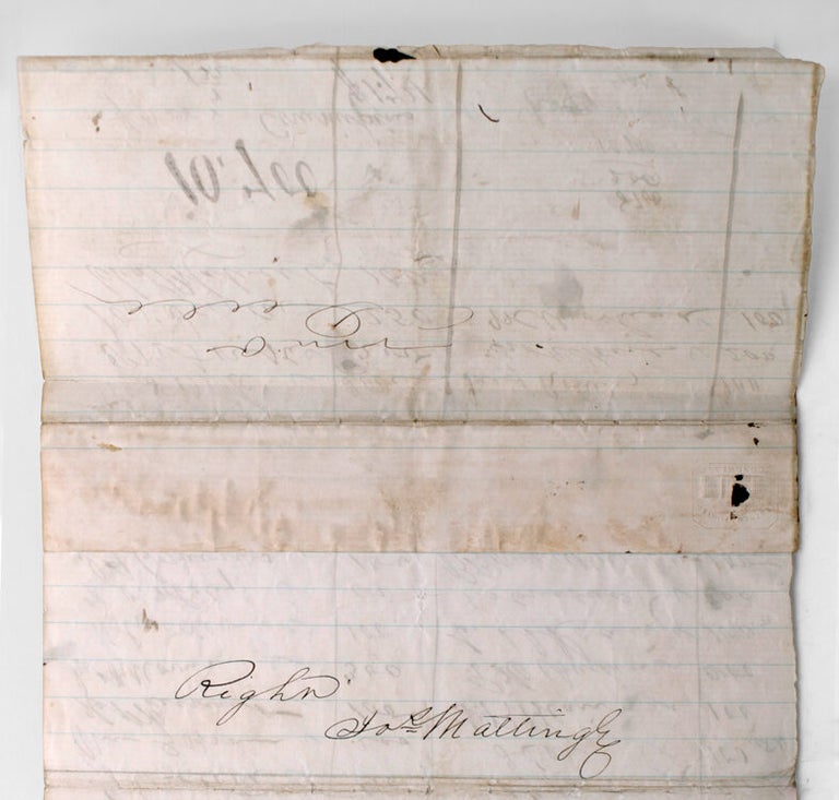 Autograph Manuscript Subscription for copies of a speech made by Rep. George H. Pendleton Before the House on January 19, 1862, Signed by 56 Members of the US House of Representatives