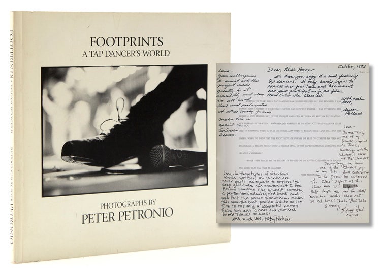 Item #251434 Footprints. A Tap Dancer’s World. [A Portfolio of Sixty-five Photographs]. Lena Horne, Peter Petronio.