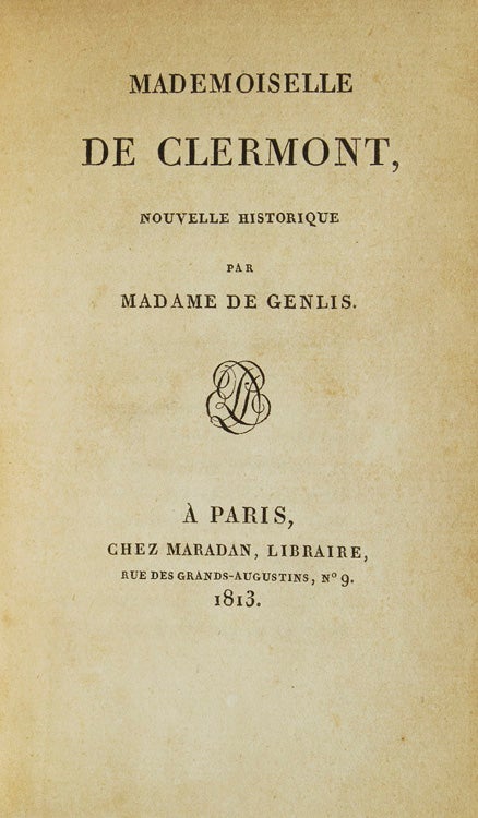 Mademoiselle de Clermont. Nouvelle Historique