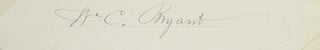 Item #253081 Clipped autograph, "W.C. Bryant. William Cullen Bryant