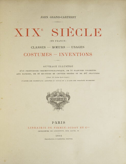 XIXe Si&egrave;cle (en France) Classes-M&oelig;urs-Usages