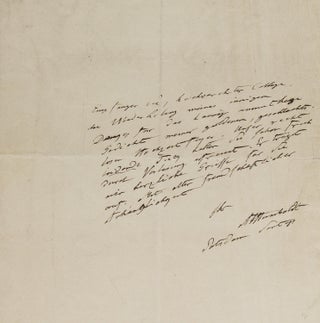 Item #254453 Autograph Letter, signed (" A. Humboldt"). In German 10 lines. Alexander von Humboldt