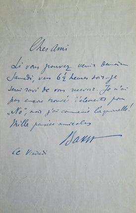 Item #255354 Autograph Letter, Signed. To Edwin Evans. Leon Bakst