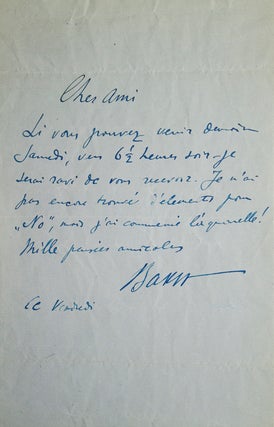 Item #255354 Autograph Letter, Signed. To Edwin Evans. Leon Bakst