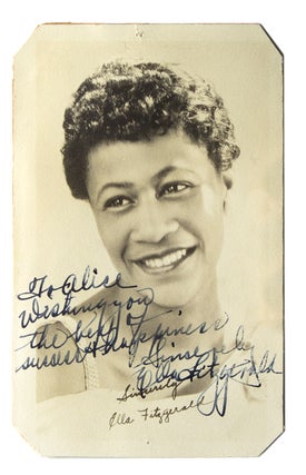 Item #255541 Inscribed photo of a Young Ella. "To Alice wishing you the best of success &...