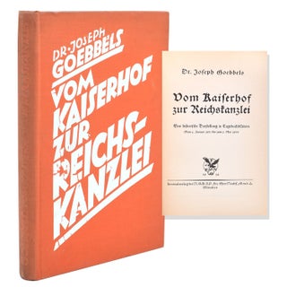 Item #255628 Vom Kaiserhof zur Reichskanzlei. Eine historishe Darstellung in Tagebuchblattern...