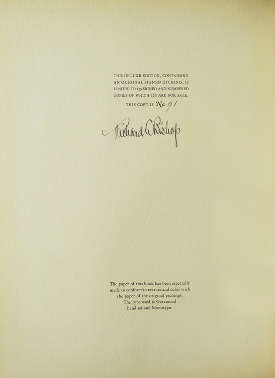 Bishop's Birds. Etchings of Water-Fowl and Upland Game Birds. Foreword by Colonel Harold P.... (3/4)