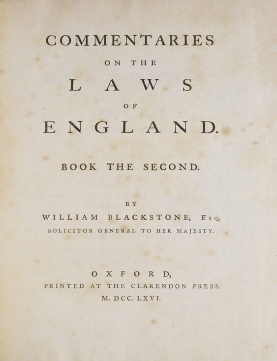 Commentaries on the Laws of England