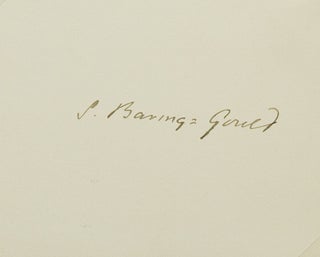 Item #257204 Autograph. The Rev. Sabine Baring-Gould