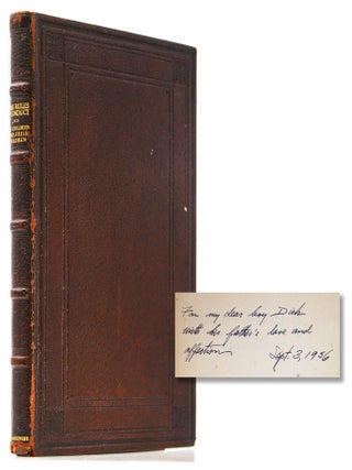 Item #257528 Some Rules of Conduct for my Children and their Children. Daniel Moreau Barringer