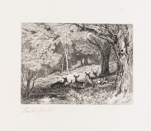 Complete set of his etchings for Thomas Warton’s THE HAMLET: AN ODE WRITTEN IN WHICHWOOD FOREST (1859)