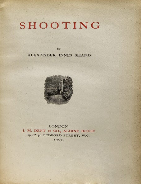 Item #257706 Shooting. Alexander Innes Shand.