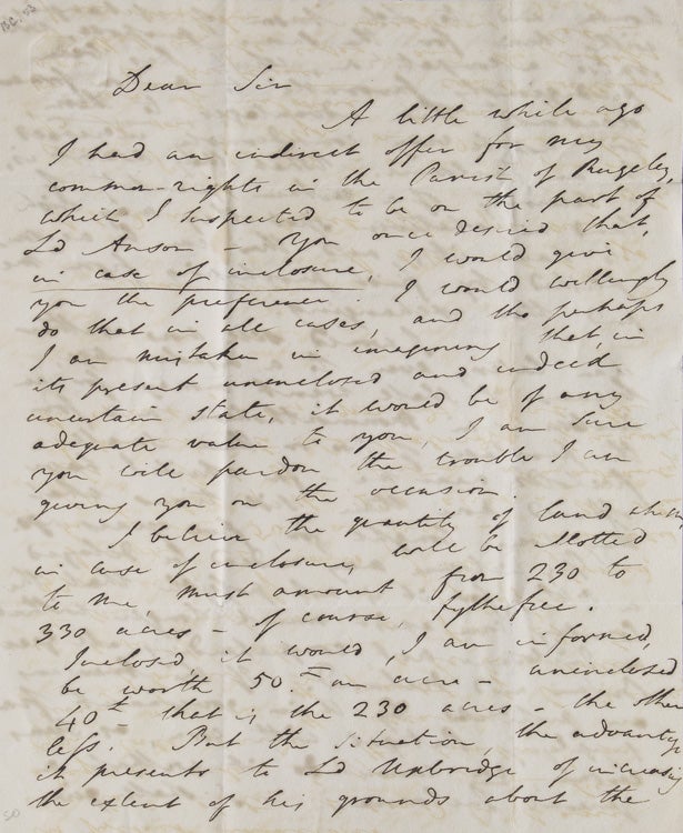 Autograph Letter, signed, to Thomas Clifford, Bath