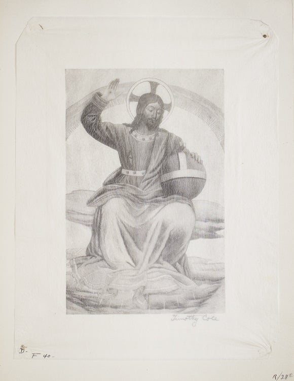Item #257996 Wood Engraving: Christ and the World. Timothy Cole.