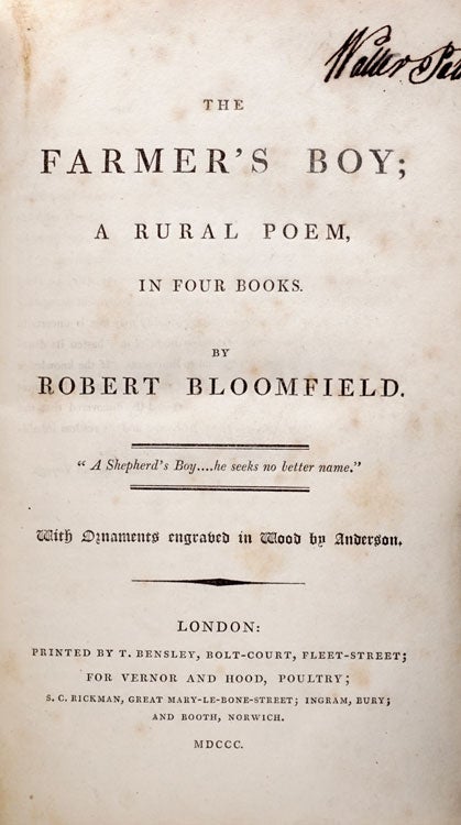 The Farmer's Boy; A Rural Poem. [Introduction by Capel Lofft.]