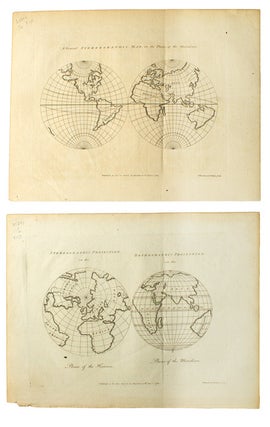 Item #25892 Two engraved maps. Stereographic Maps, T. I. Woodman, H. Mutlow