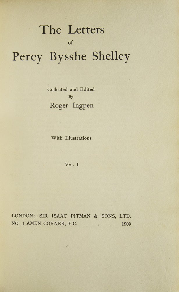 The Letters of...Collected and Edited by Roger Ingpen. With Illiustrations (3/6)