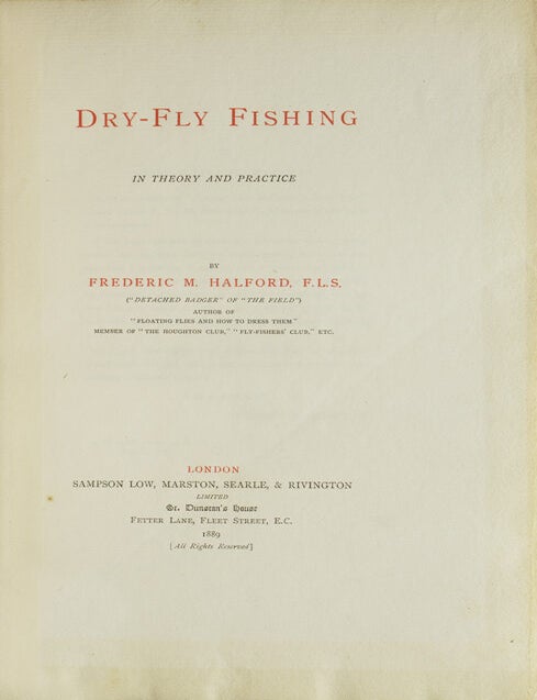 Dry-Fly Fishing in Theory and Practice (2/3)