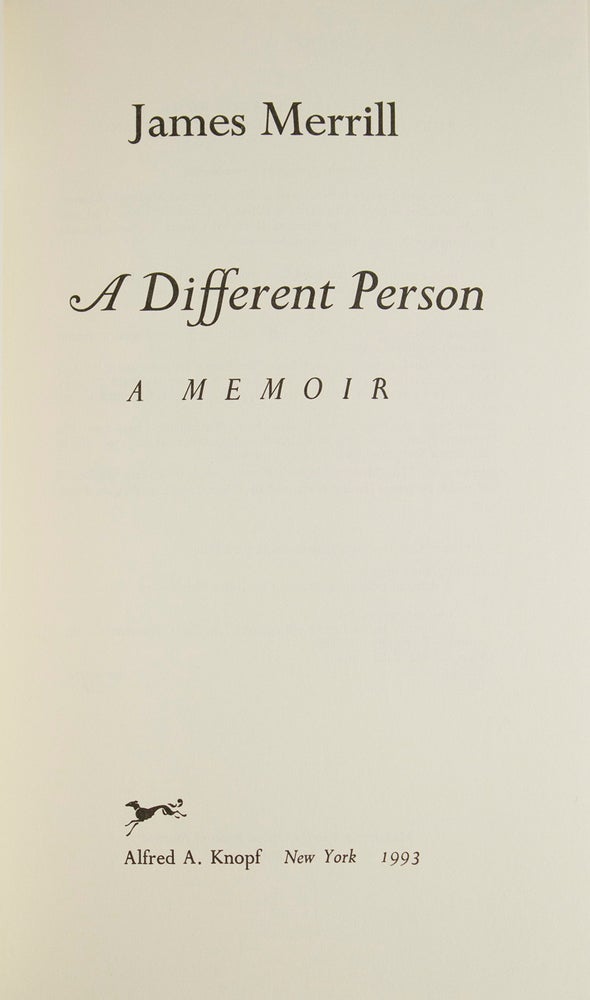 A Different Person. A Memoir