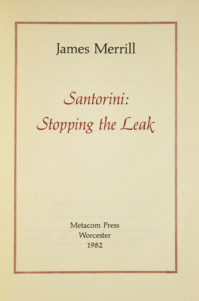 Santorini: Stopping the Leak