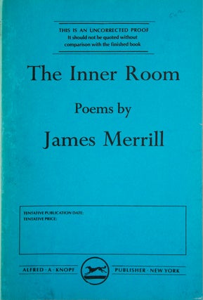 Item #259514 The Inner Room. James Merrill
