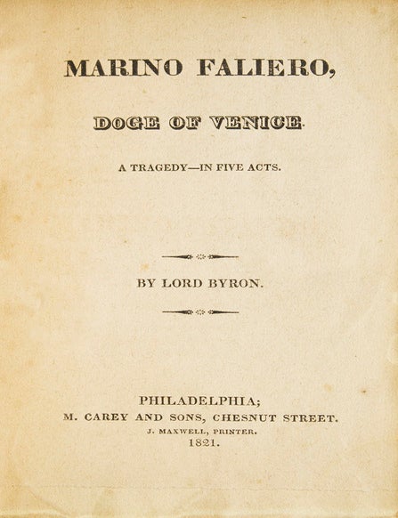 Marino Faliero, Doge of Venice