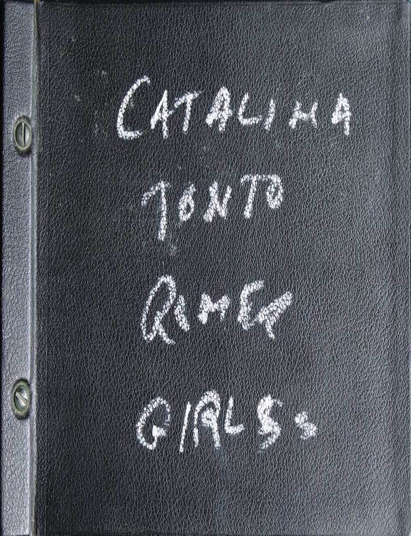 Photograph album. Catallina Island, Grand Canyon, and Wild Turkey Hunting in the Tonto basin, Arizona. [Cover title in white crayon:] Catalina, Tonto, Romer, Girls
