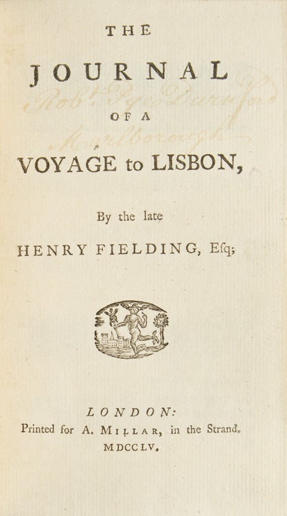 The Journal of a Voyage to Lisbon, by the Late …