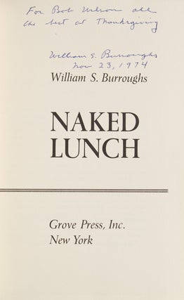 Item #260566 Naked Lunch. William S. Burroughs
