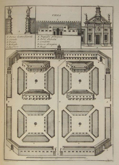 Collection of 22 engraved architectural plates of buildings and monuments in Verona