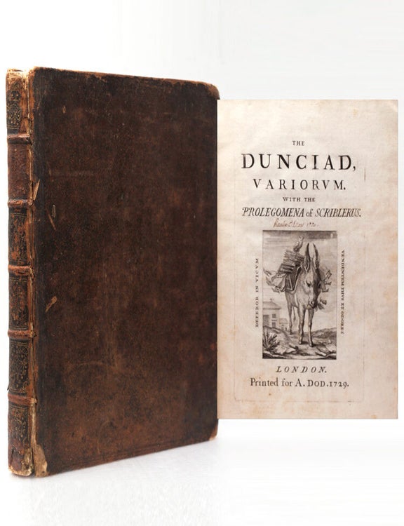 Item #260861 The Dunciad, Variorum. With the Prolgomena of Scriblerus. Alexander Pope.