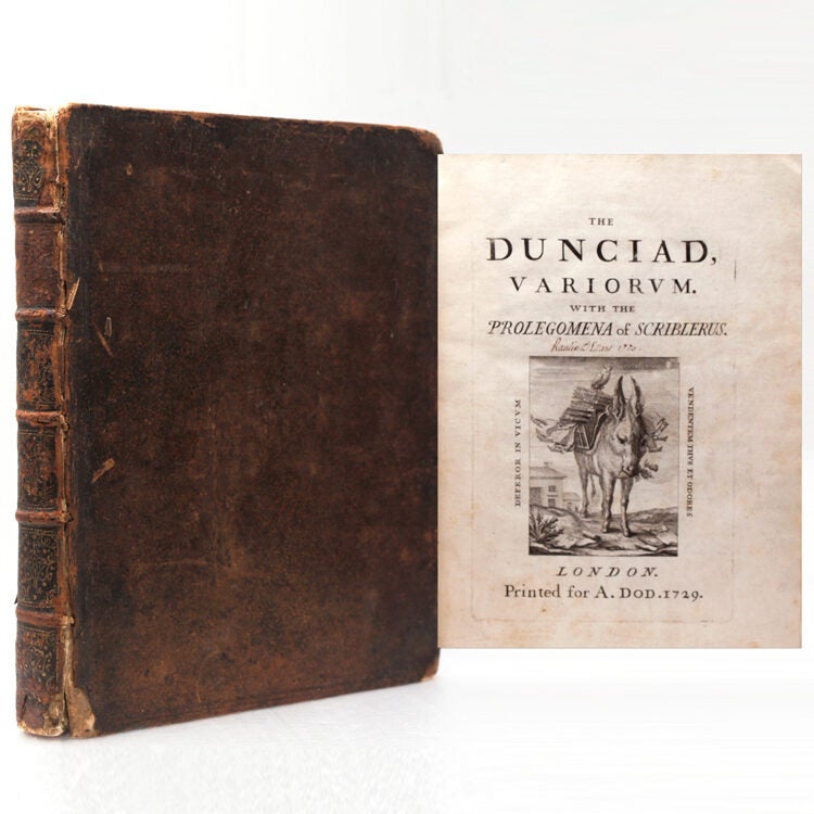 Item #260861 The Dunciad, Variorum. With the Prolgomena of Scriblerus. Alexander Pope.