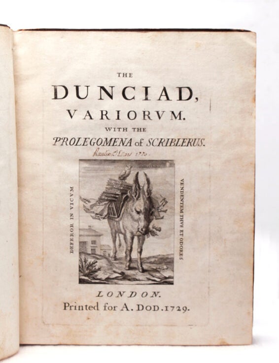 The Dunciad, Variorum. With the Prolgomena of Scriblerus (3/5)