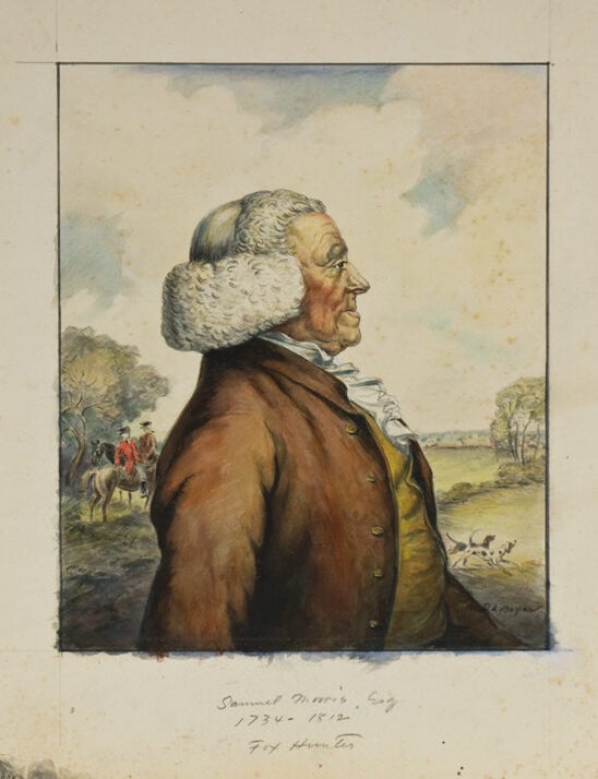 “FATHERS OF AMERICAN SPORT”. The ORIGINAL SIX WATERCOLORS of this famous Derrydale Press set, signed by the artist “R.L. Boyer”. Together with a set of PROOFS BEFORE LETTERS, with what is evidently the artist's modelling and coloring, each signed by him in pencil (one, unsigned, is in print state, with legend engraved in lower margin)