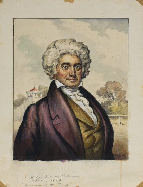 “FATHERS OF AMERICAN SPORT”. The ORIGINAL SIX WATERCOLORS of this famous Derrydale Press set, signed by the artist “R.L. Boyer”. Together with a set of PROOFS BEFORE LETTERS, with what is evidently the artist's modelling and coloring, each signed by him in pencil (one, unsigned, is in print state, with legend engraved in lower margin)