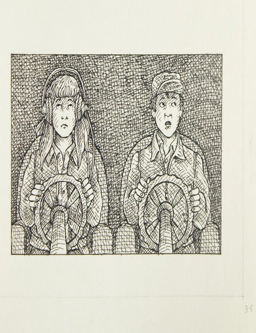 30 pen and ink illustrations for the children's book "Dangerous Fortune" by Norman Borisoff