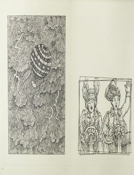 30 pen and ink illustrations for the children's book "Dangerous Fortune" by Norman Borisoff