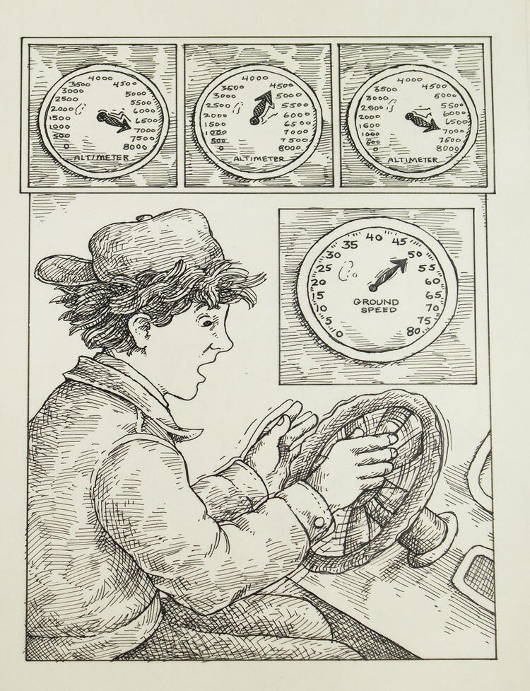 30 pen and ink illustrations for the children's book "Dangerous Fortune" by Norman Borisoff