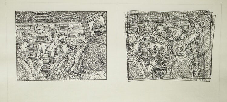 30 pen and ink illustrations for the children's book "Dangerous Fortune" by Norman Borisoff