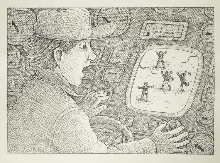30 pen and ink illustrations for the children's book "Dangerous Fortune" by Norman Borisoff