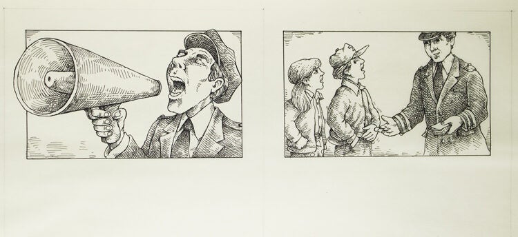 30 pen and ink illustrations for the children's book "Dangerous Fortune" by Norman Borisoff