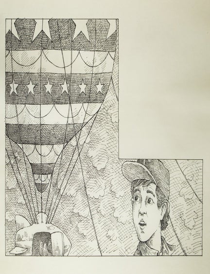 30 pen and ink illustrations for the children's book "Dangerous Fortune" by Norman Borisoff